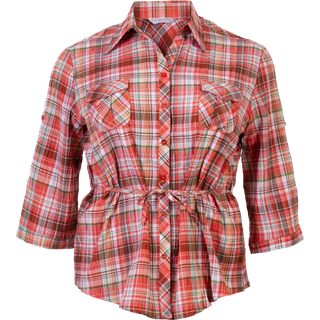 Dame Skjorte Plus Size - Orange - 40