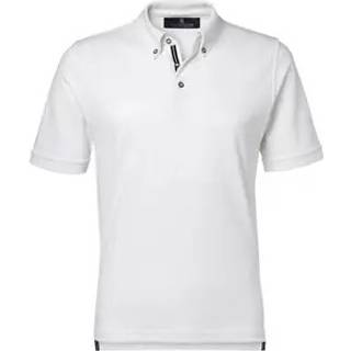 CC55 50191 munich mens' polo striped placket button down ss Herre Bright White 2XL