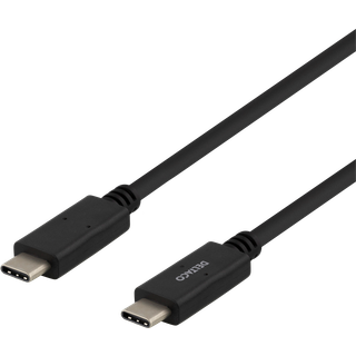 Deltaco USB-C til USB-C kabel - Hvid - 1 m