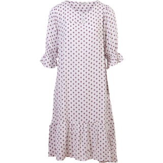 ZbyZ Dame Kjole Plus Size - White - 42/44