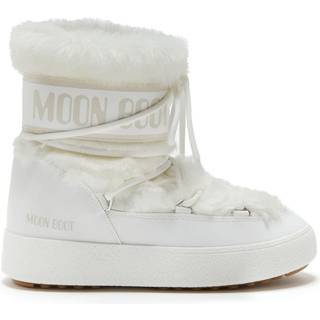 Moon Boot Women's Low Track Faux Fur Water-Repellent White, 40