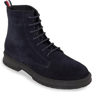 Tommy Hilfiger Herren Schnürboots blau Velours