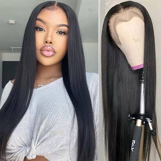 Unancy Straight Lace Front Wigs Human Hair Pre Plucked Hairline Glueless 180% Density 13