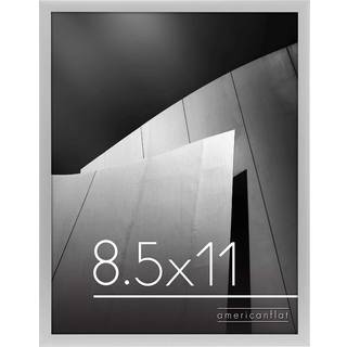 AmericanFlat 8.5x11 Billedramme med knust -resistent glas - Streamline Collection - tynd grænsefotosamme til væg og bordplade - hængende hardware