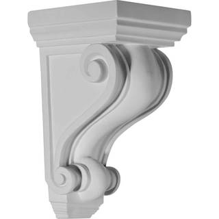 EKENA MILLWORK COR02X02X04DE 2 1/4-tum W X 2 1/4-tum D x 4 1/4-tums H Devon Corbel White