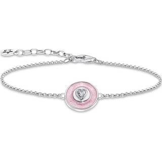 Thomas Sabo A2143-691-9-L19V Silbernes Armband mit rosa Anhänger