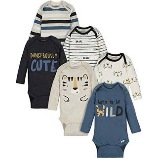 Onesies Brandunisex Baby6-Pack Lang?rmet Bodysuitstiger Blue12 m?neder