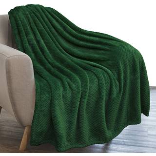 Pavilia Emerald Green kast t?ppe til sofaen soft fleece kast til sofa stol fuzzy vaffel tekstureret t?ppe hyggeligt varmt letv?gt hele s?sonen t?