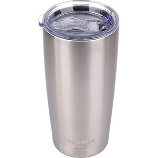 Sunwill 20oz tumbler med låg rustfrit stål vakuum isoleret dobbelt væg rejse tumbler holdbar isoleret kaffekrus sølv termisk kop med sprøjtpris g