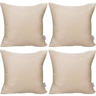 Thmyo 4-Pack 100% bomulds komfortabelt solid dekorativt kastpude kasse Square Pushion Cover Pillowcase Sublimering Blank Khaki DIY Throw Pillowca