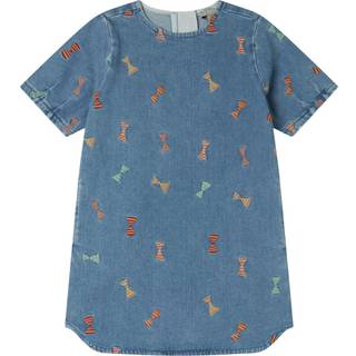 Stella McCartney Kids Printed cotton jersey dress - blue - Y 8