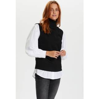 Saint Tropez Milasz Roll-N Vest Strik 30511754 Black (LARGE)