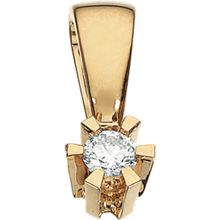 Prinsesse Vedhæng i 14kt. guld m. 0,06ct. diamant