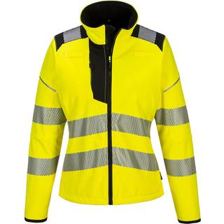 PW3 hi-vis softshell til kvinder - Gul/Sort (Størrelse: L)