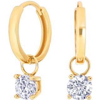 Siersbøl 8kt. guldcreoler med cubic zirkonia