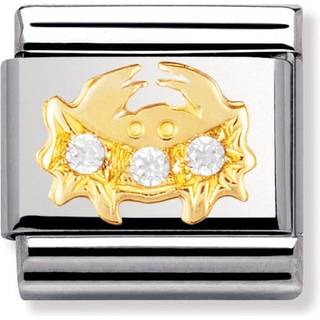 Nomination Classic - STERNZEICHEN Edelstahl, 18K-Gold und Cubic Zirc. (Krebs) - gold