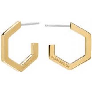 Olivia Burton Honeycomb Gold IP Hoop Earrings
