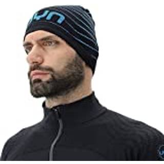 UYN Herren Beanie schwarz Mikrofaser gestreift