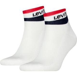Levis 2-pak Mid Cut Stripe Socks - White - Str 35/38