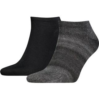 Calvin Klein 2-pak Men Shadow Sneaker Socks - Black - One Size