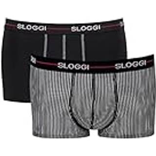 Sloggi 2-pak For Men Start Hip - Black w stripe - Small