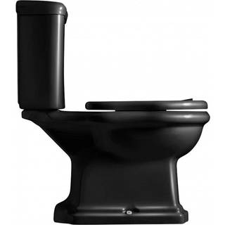 Lavabo Retro Monoblocco toilet m/S-lås, Blank sort