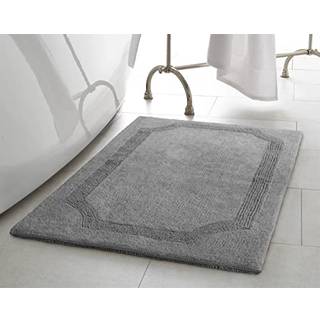 Laura Ashley Reversible Cotton 21 X 34 in. Bath Matt Charcoal