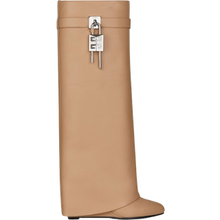 Givenchy Shark Lock leather knee-high boots - beige - EU 41
