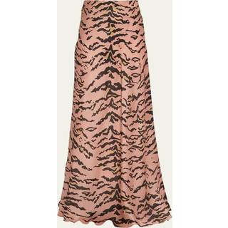 Zimmermann Matchmaker tiger-print silk maxi skirt - pink - XS
