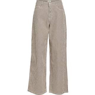 Object - Objmoji Mw Wide Long Jeans - Jeans til damer - Sandshell - L