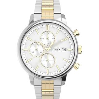 Timex TW2V01800 Chicago Hvid/Gul guldtonet stål Ø45 mm