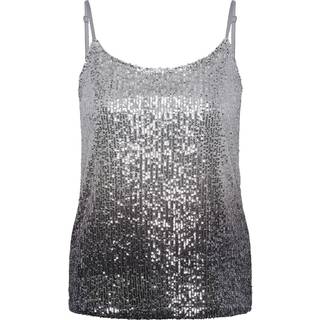 Pieces - Pcdelphia Strap Top - Toppe til kvinder - Magnet/silver Sequin - L