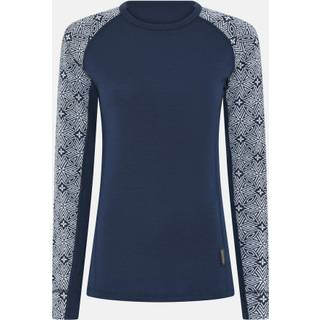 Langærmet t-shirt | 100% merino uld | Navy