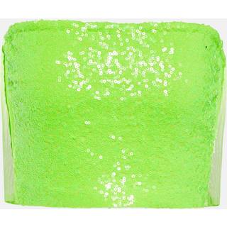 Norma Kamali Sequined tube top - green - XL