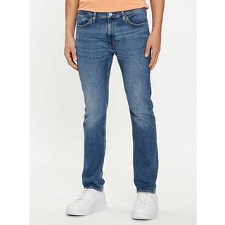 Marineblå jeans med extra slim fit i stonewashed denim med stræk