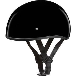 Daytona hjelme Half Skull Cap Motorcykelhjelm - DOT -godkendt Hi -Gloss Black] M]