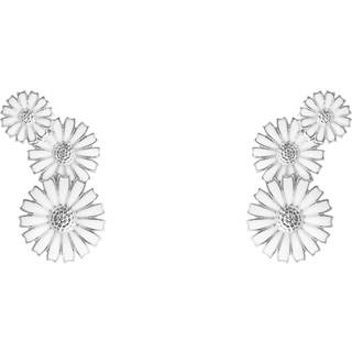 DAISY Ørestikker, Georg Jensen, Sterlingsølv / Hvid emalje