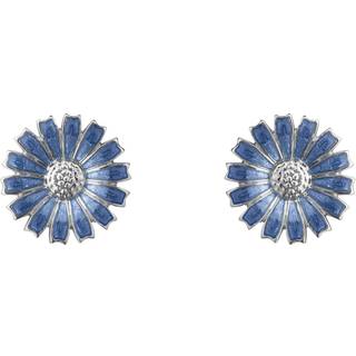 DAISY Ørestikker, Georg Jensen, Sterlingsølv / Blå emalje
