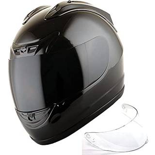 1Storm ny motorcykelcykel helhjelm JH901 blank sort + et ekstra klart skjold