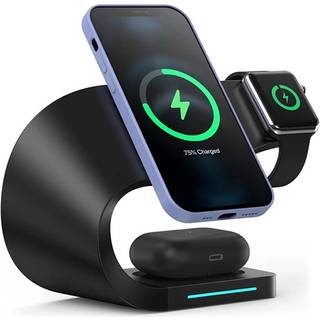 4-i-1 Dockingstation LDX-178 - iPhone, Airpods, Apple Watch - Sort