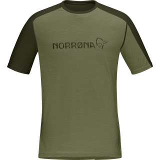 Norrøna Men's Falketind Equaliser Merino T-Shirt Olive Night/Rosin, S