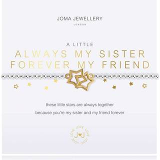 Joma A Little Always My Sister Forever My Friend Bracelet - Adjustable - Gold