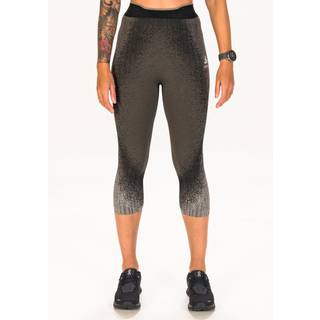 Odlo Women's BL Bottom 3/4 Performance Warm Blackcomb Syntetisk undertøj Damer størrelse XS farve sort