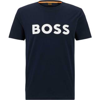 Boss Thinking logo t-shirt - Navy / Hvid - Str. 4XL - Modish.dk