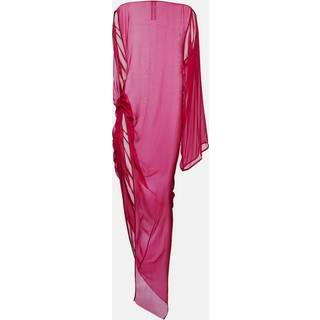 Rick Owens Abito draped silk maxi dress - pink - XL
