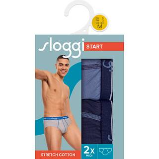 Sloggi 2-pak For Men Start Midi - Blue/Blue - XX-Large