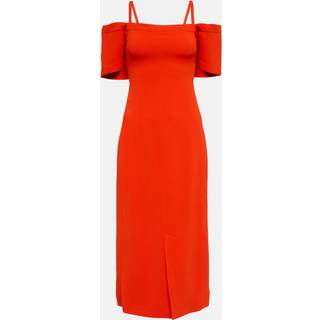 Victoria Beckham Off-shoulder cady midi dress - red - S
