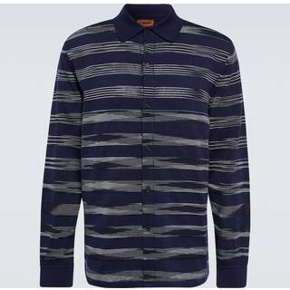 Missoni Striped cotton-blend shirt - black - EU 38