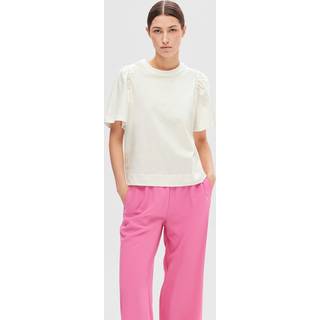 SELECTED FEMME Slfpenelope 2/4 RUFFLE TEE NOO Snow White M