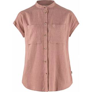 Fjällräven Women's Övik Hemp Shirt S/S Skjorte Damer størrelse XL farve pink